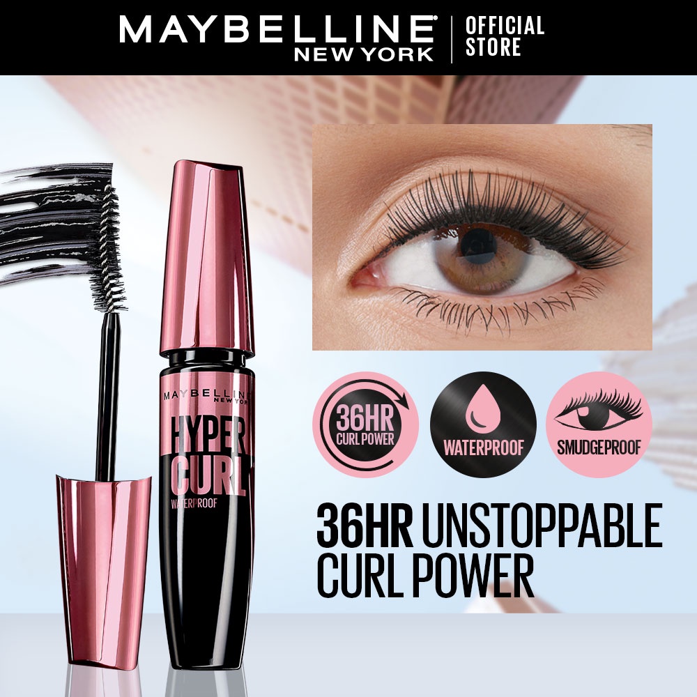 Maybelline Hypercurl Mascara (9.2mL / Black) Curl Power, Long lasting