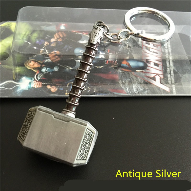 Movie The Avengers 2 Hammer Keychains Thor Hammer Key Rings Pendant ...