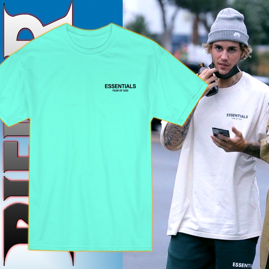 Justin Bieber Essentials Fear Of God T Shirt Justin Bieber Shirt Merch Shopee Philippines