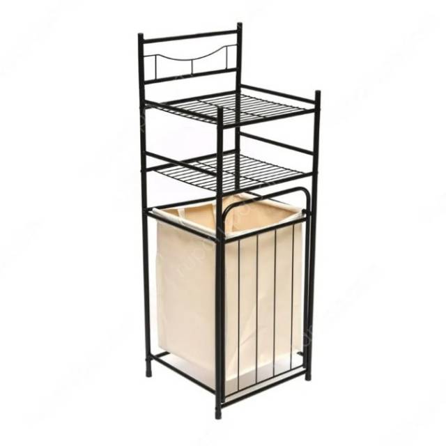 Informa -Brody Bathroom Shelf Equipped With Laundry Basket/Gallon Rack ...