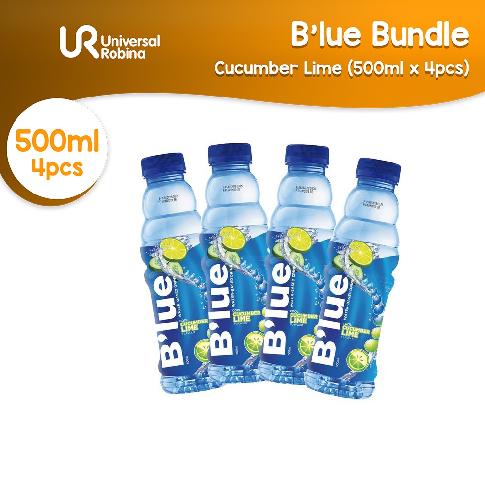 4 X B'lue Cucumber Lime Flavored Vitamin Drink (500ml) | Shopee Philippines