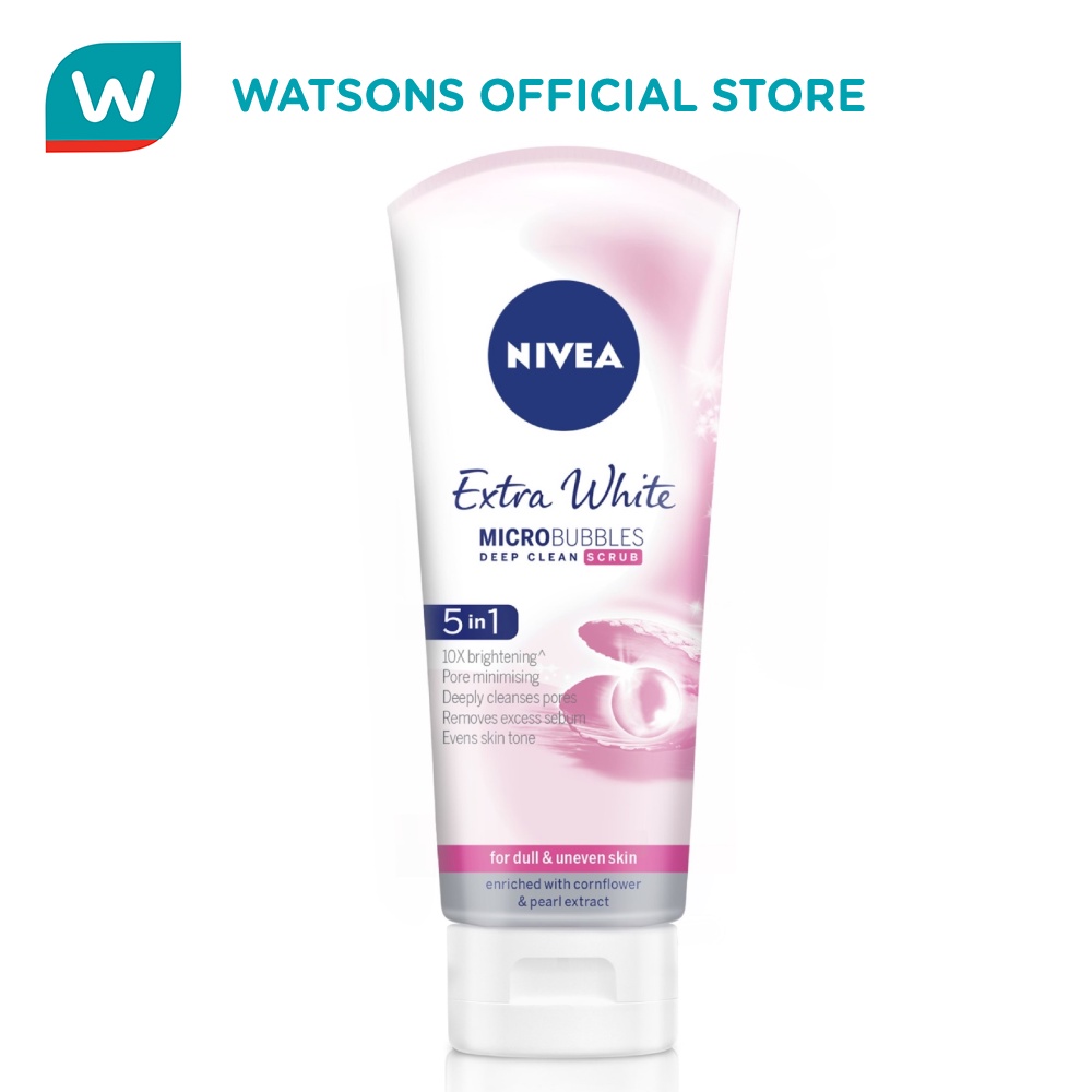 NIVEA Face Cleanser Extra White 5in1 Deep Clean Whitening Face Scrub, 100g Shopee Philippines