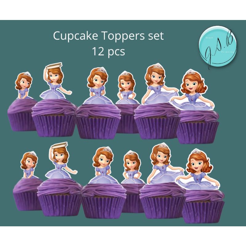 Sofia the first cupcake/cake toppers sets | Shopee Philippines