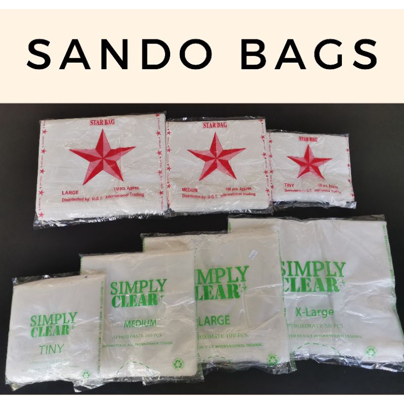 Sando Bags/Plastic Labo for Sale Good Quality (Transparent and White