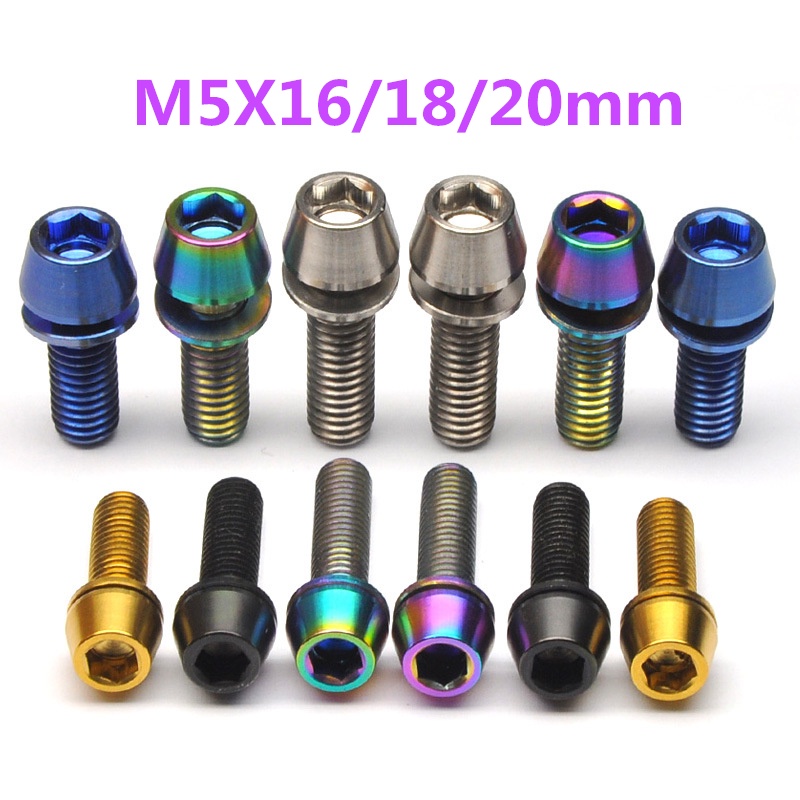 Wanyifa Titanium Bolt M5x16 18 20mm Taper Allen Hex Head With Non-Shed - Foto 13