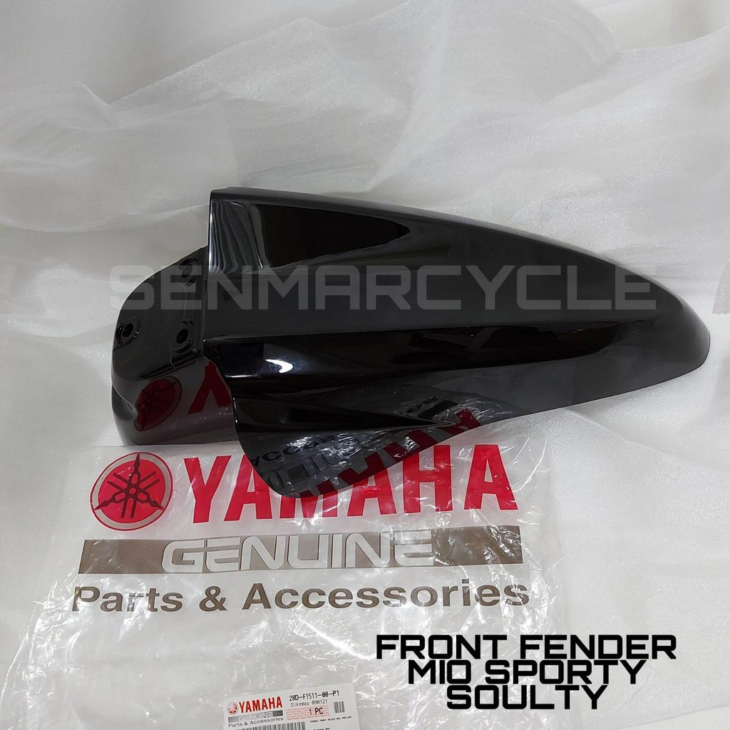 FRONT FENDER MIO SPORTY / SOULTY GLOSS BLACK (ORIGINAL YAMAHA) Shopee