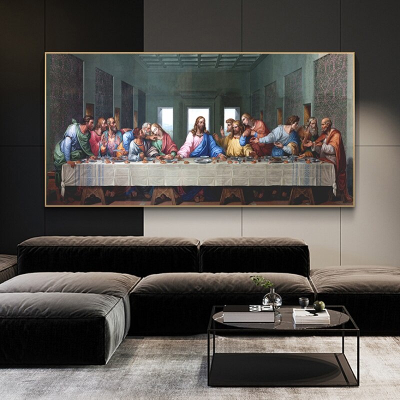 Leonardo da Vinci- Last Supper Canvas Paintings On the Wall Art Posters ...