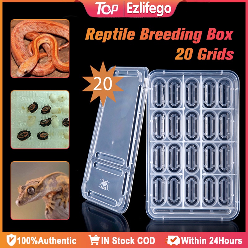 20 Grids Reptile incubator Breeding Box Reptiles Eggs Incubator Tray