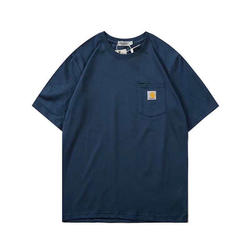 Carhartt Pocket Tees K87 Gold Logo Embroidered Crew Neck Short Sleeves ...