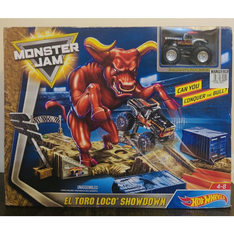 Hot wheels monster jam cheap el toro loco showdown playset