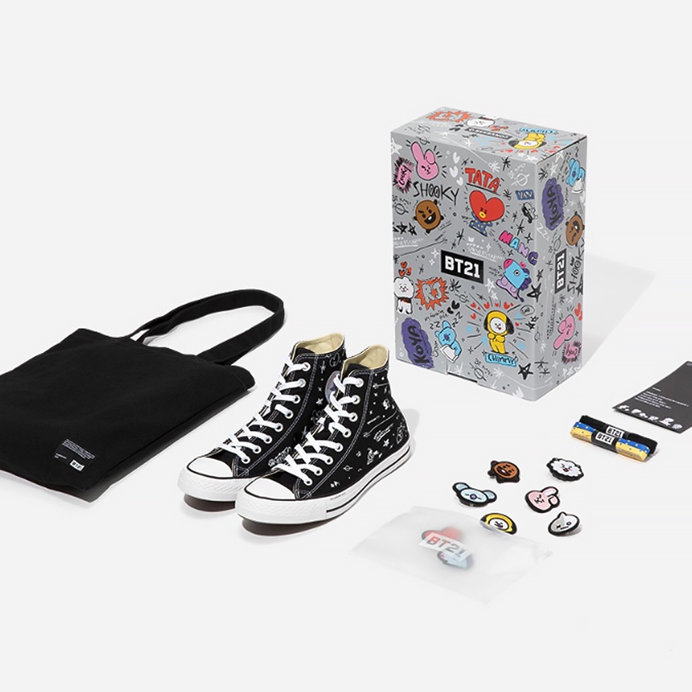 BT21 X Converse Collaboration Chuck Taylor All Star High Black Limited Shopee Philippines