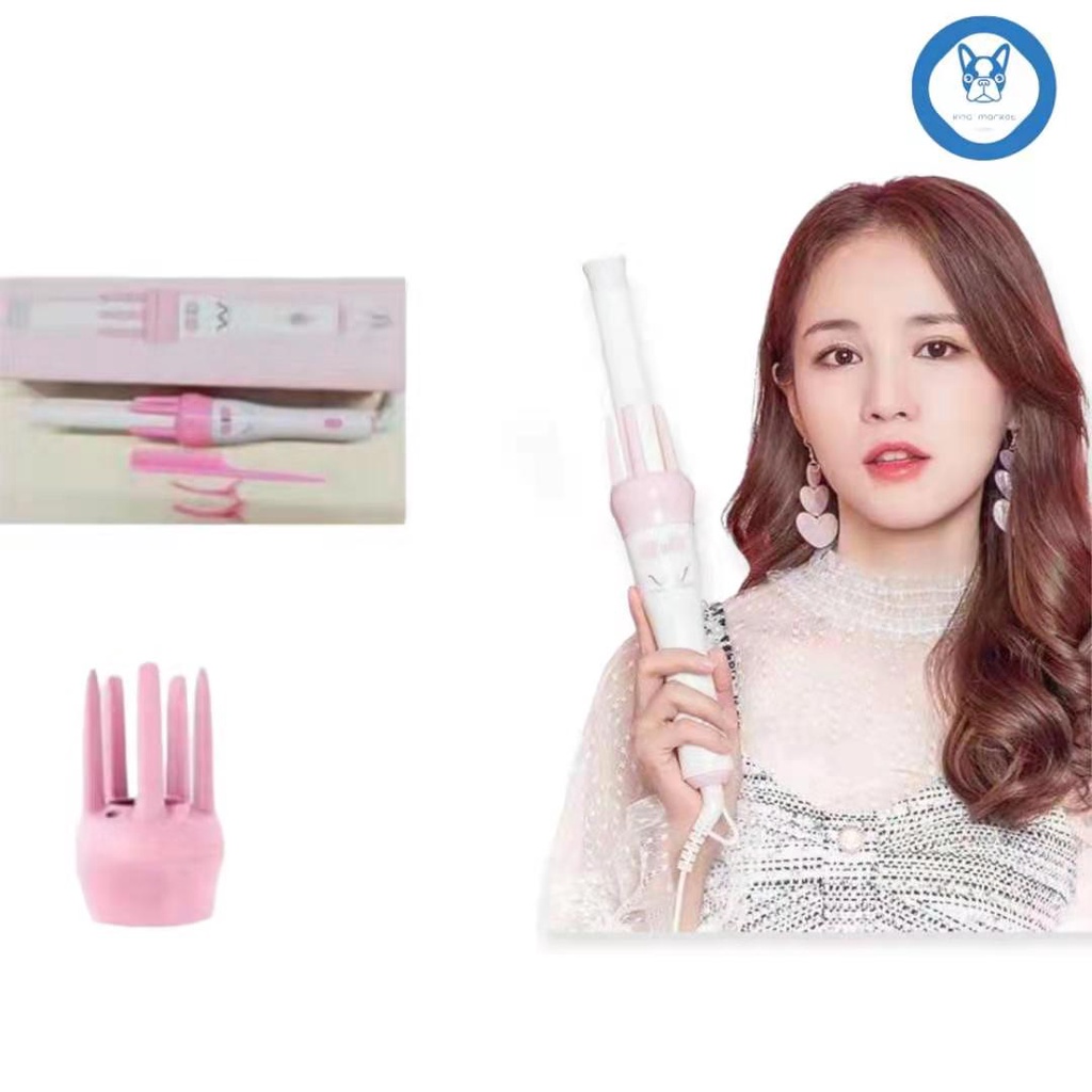 KM Automatic Hair Curler Tiktok Styling Stick 360 Rotating Constant