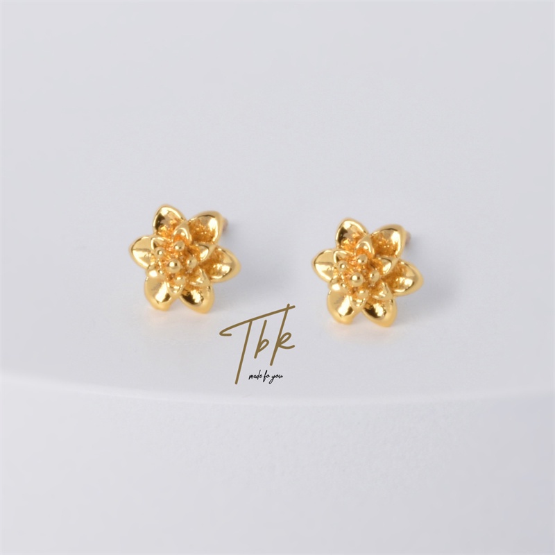 TBK 24K Gold Stud Earrings Accessories For Women 326E Shopee Philippines