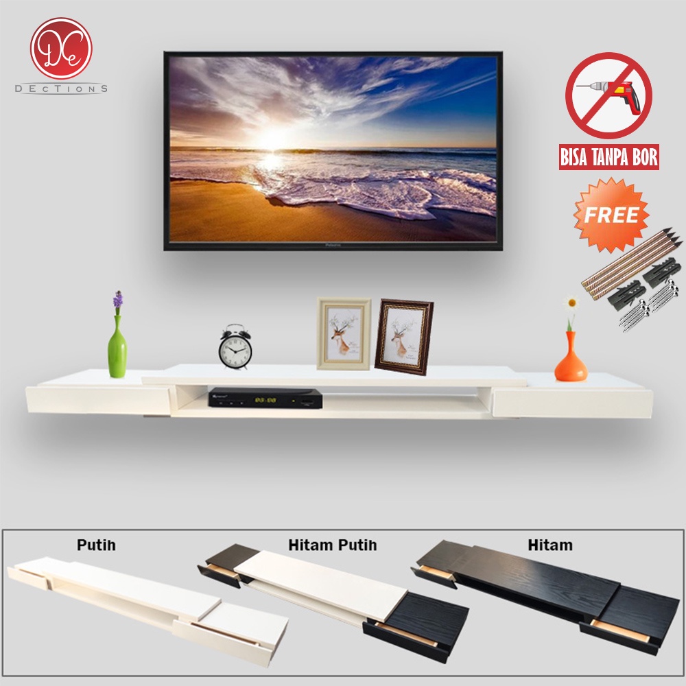 Dections Minimalist 2drawer Wall TV Rack/Wall Mounted TV Table