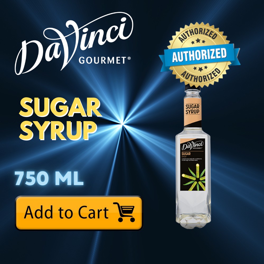 DAVINCI 750ml SUGAR SYRUP COFFEE SYRUP(PUMP is SOLD SEPARATELY