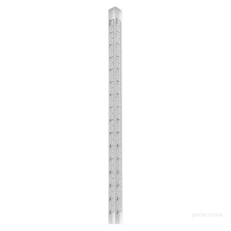 perfect Transparent Triangular Prism Ruler Architect Scale Ruler 015cm