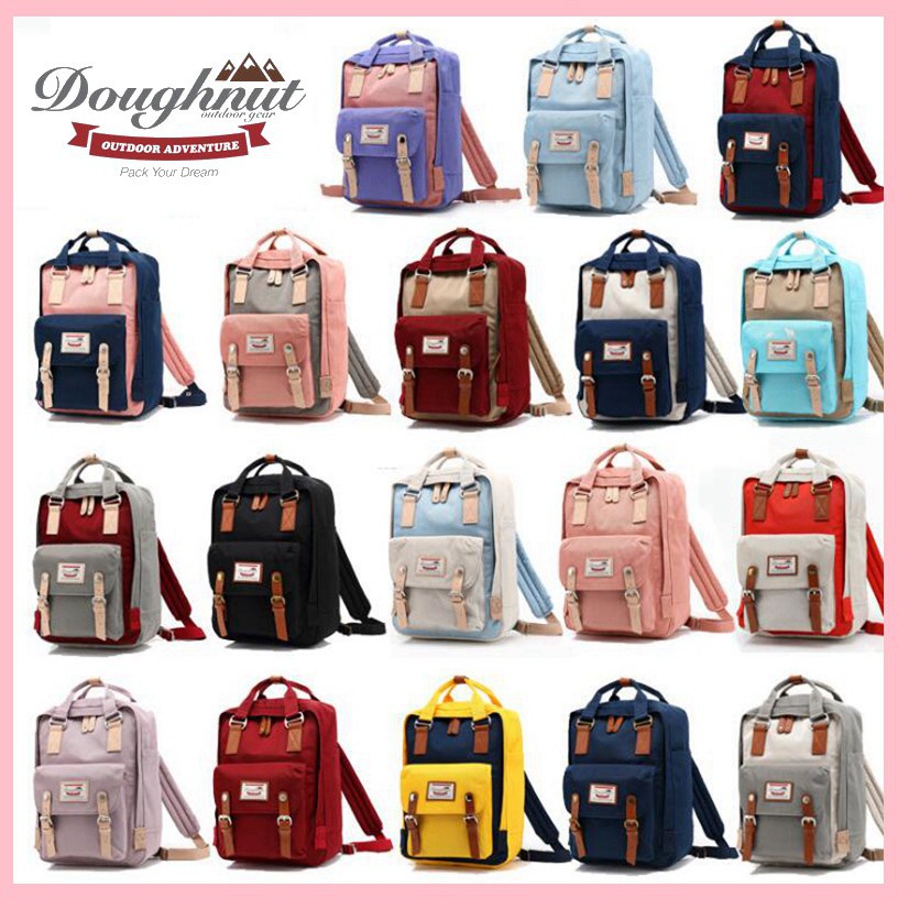 Doughnut Macaroon Travel Backpack Unisex School Bag Waterproof