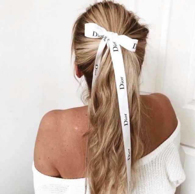 Hair ribbon #hair #hairstyles #hairband #hairtutorials #dior @dior