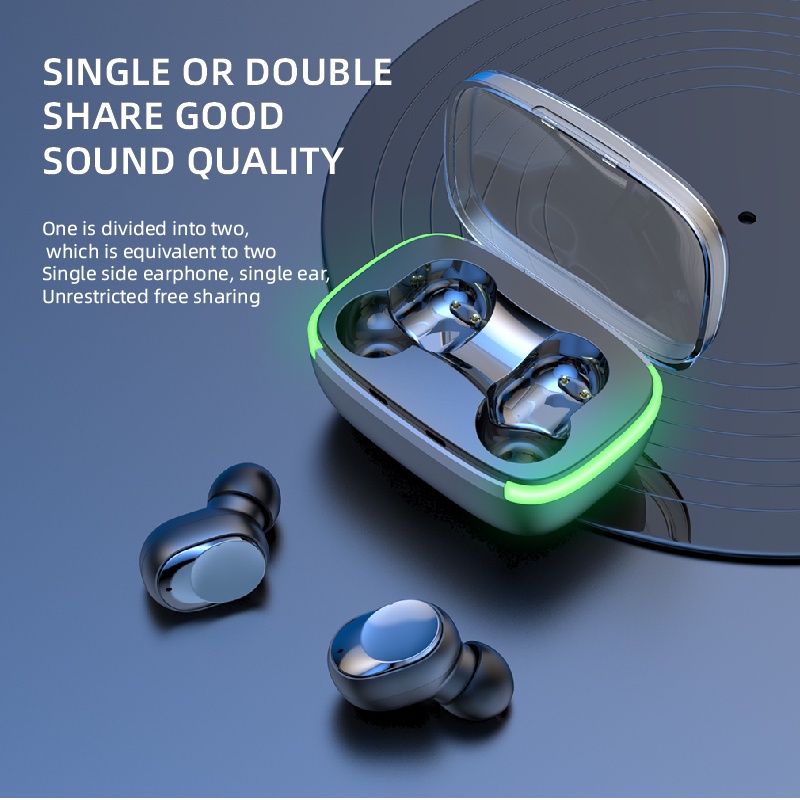 Y60 Wireless Bluetooth Headset IPX4 Waterproof Headphones In-Ear Touch  Control Earphones Sport HiFi Stereo Earset for Xiaomi
