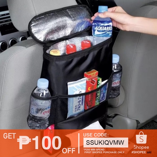 Auto Back Seat Pocket Storage Bag Car Of Seat Cooler Bag Shopee Philippines