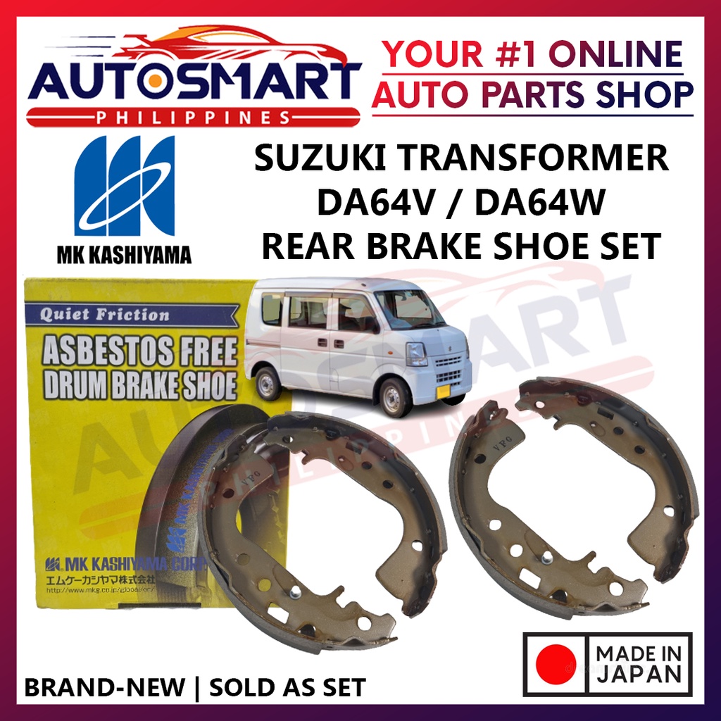 MK Kashiyama: Suzuki Transformer DA64V/DA64W Rear Brake Shoe Set ...