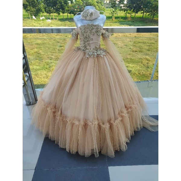 Style Francine Gown in Boho Style with wire Petticoat ( PRE-ORDER ...