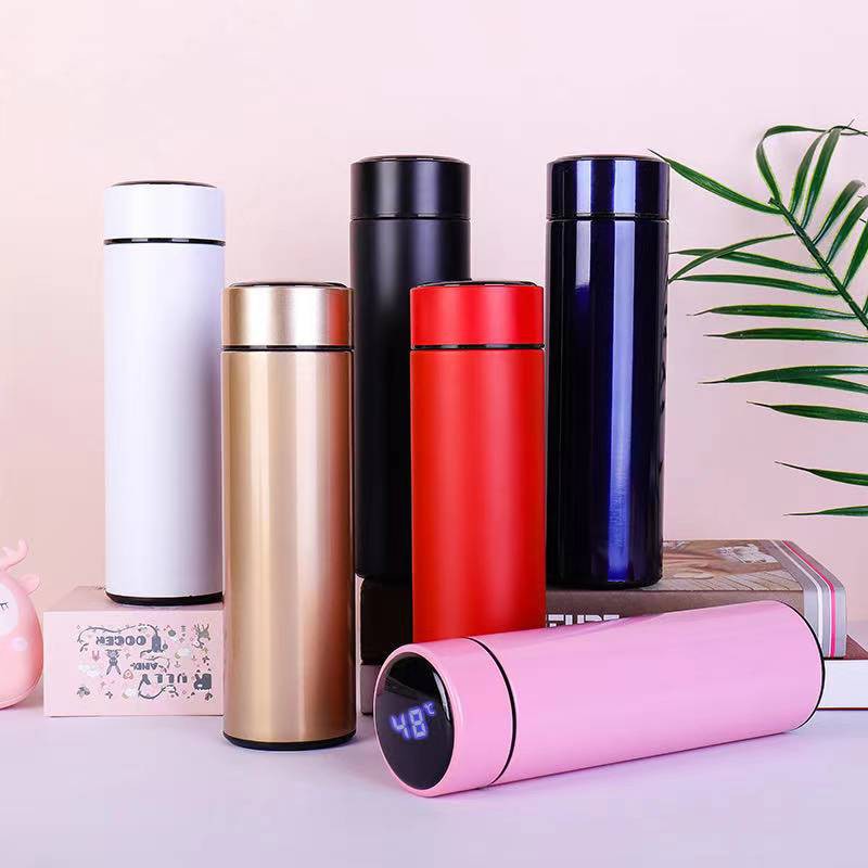 LED tumbler 500ml fashion smart thermos bottle LED display vacuum ...