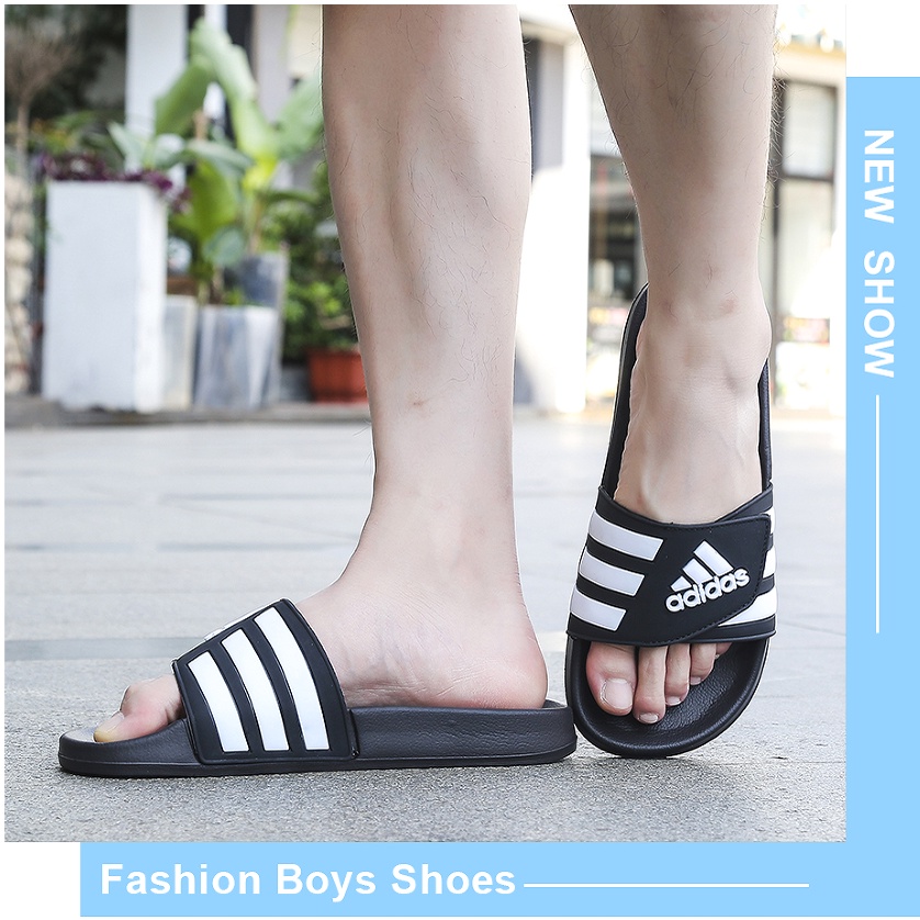 Adidas slippers store with strap