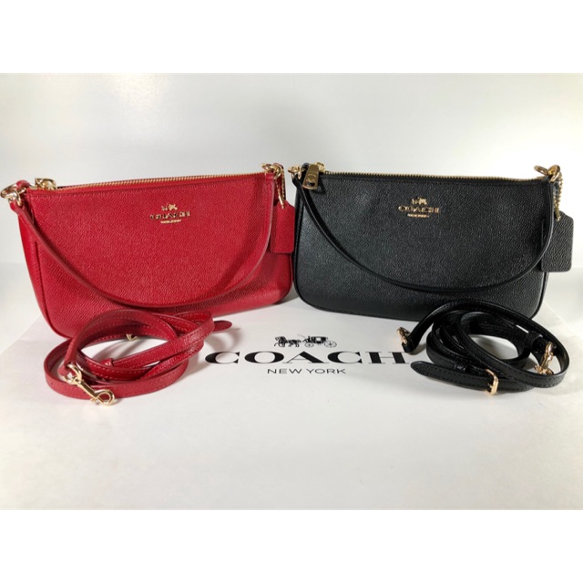 Coach red sling hot sale bag