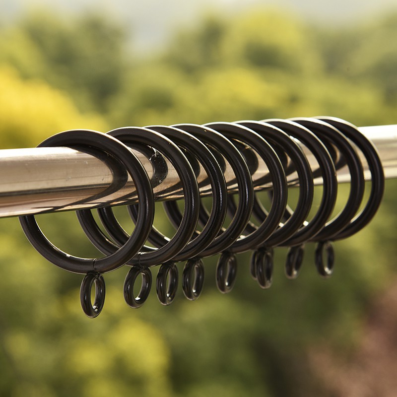Black Metal Curtain Rings Hanging Rings for Curtains and Rods Inner ...
