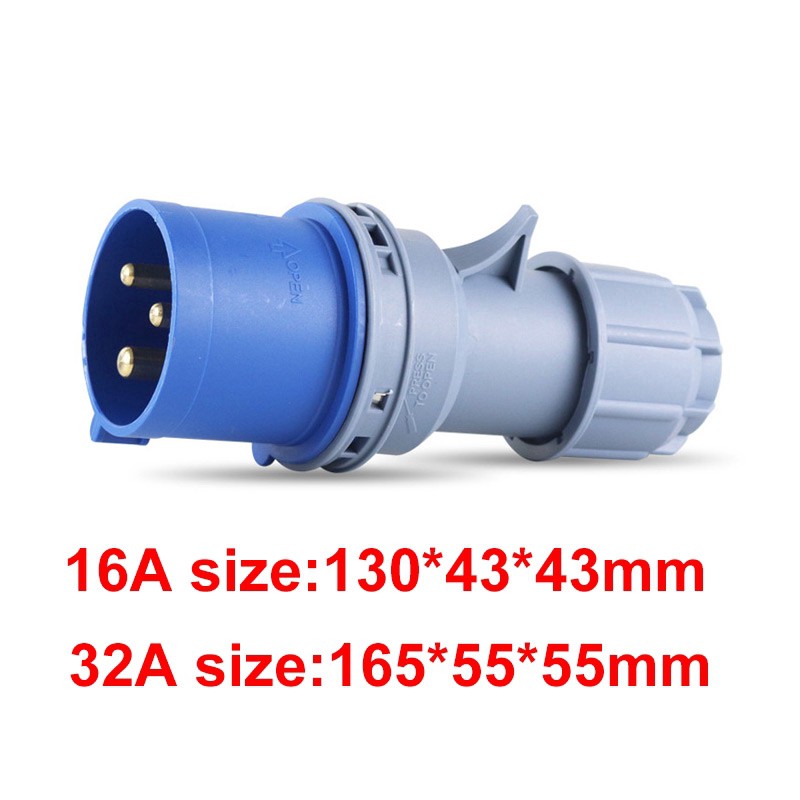 Ip44 Waterproof Industrial Plug Socket Male Female Electrical Connector Power Connecting 16a 32a