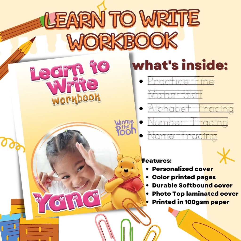 Learn to Write Personalized Workbook (Tracing Workbook) | Shopee ...