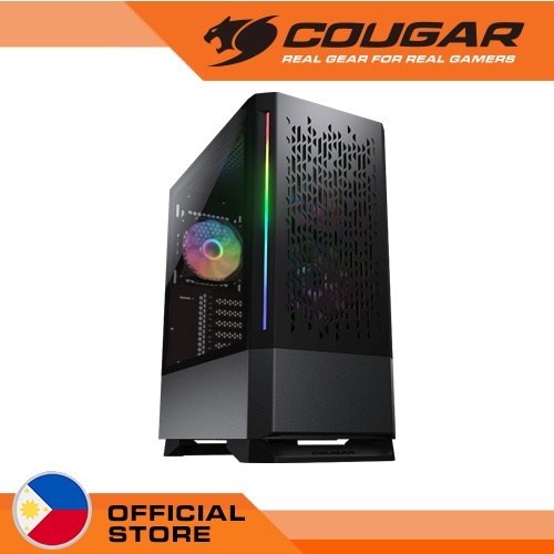 COUGAR MX430 AIR RGB MID-TOWER GAMING CASE W/ TG /3*FAN/BLACK (ATX ...