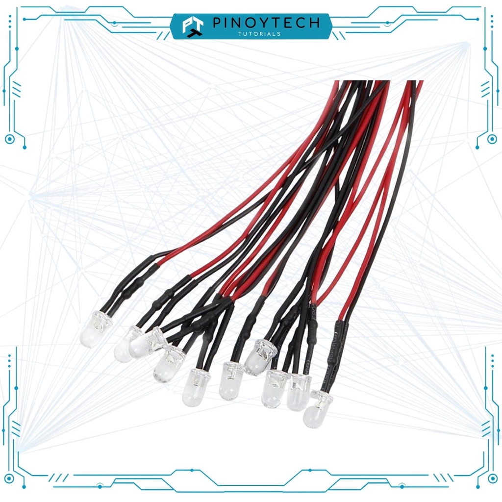 LED diode Cable, 10pcs 12v 5mm LED Light-Emitting Diode Wired