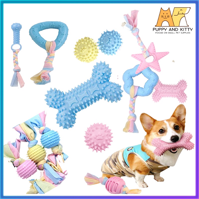 Dog teething toys puppy chew teething toys Resistant to Bite Bone Molar