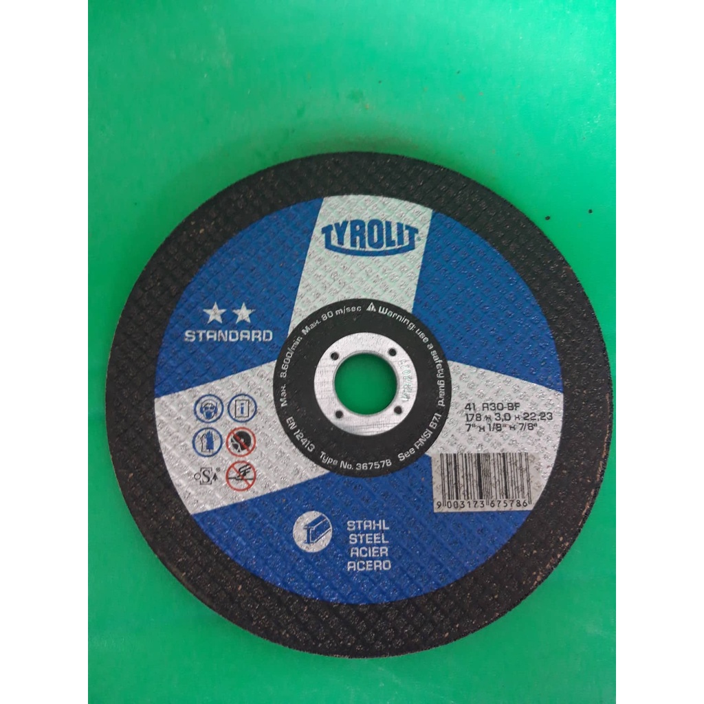 Tyrolit cutting disc for metal 7 inches standard, 7x1/8x7/8 inches