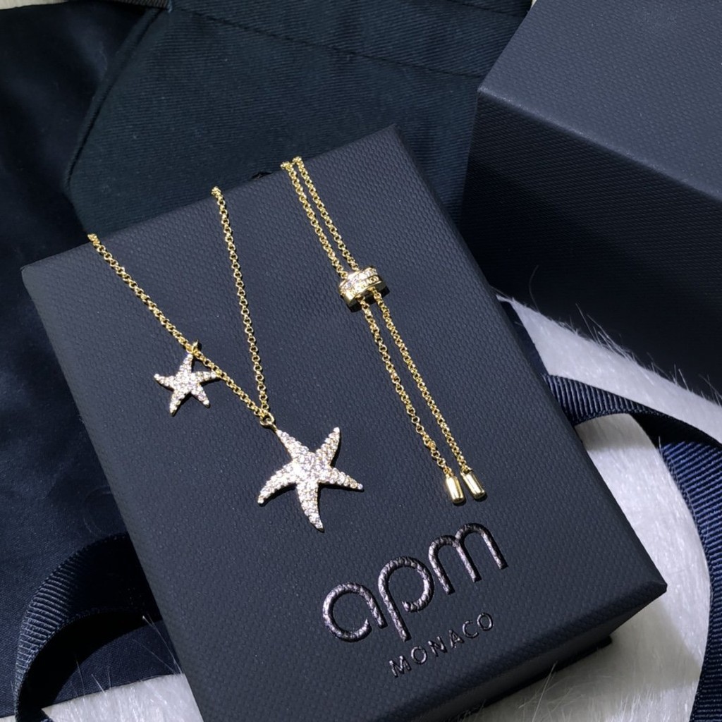 New APM Monaco starfish necklace asymmetric starfish clavicle