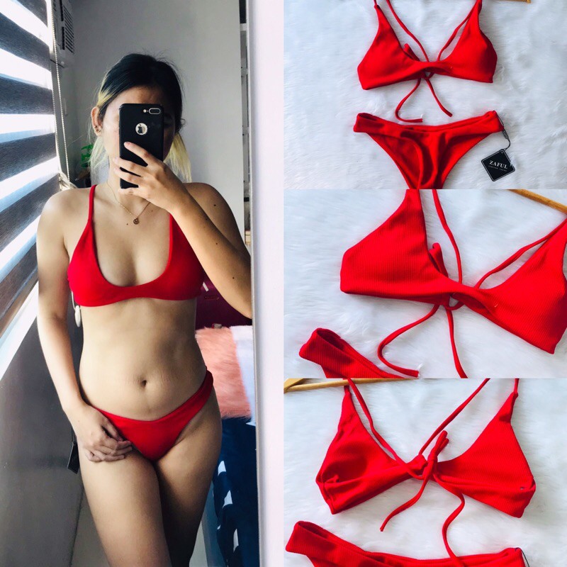 Zaful-Swimsuit-Haul-red-two-piece-bikini