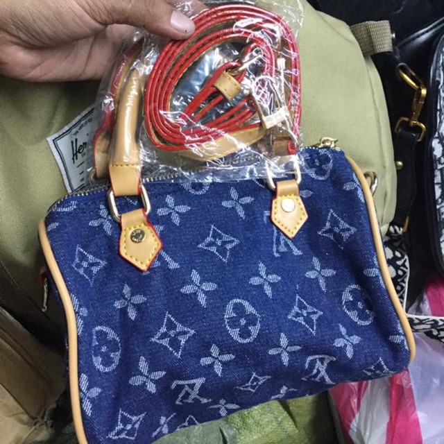 Lv denim mini handbag sling bag