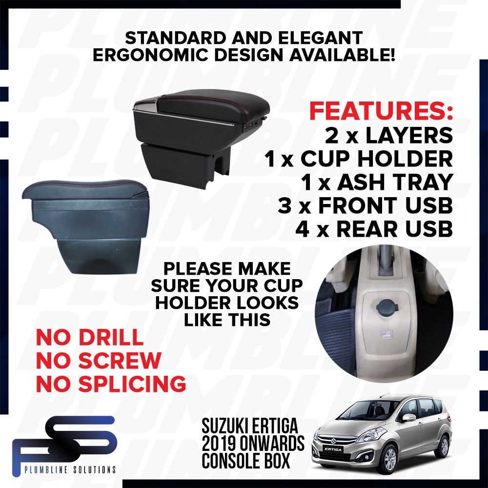 Car Armrest Suzuki Ertiga 2019 2023 Arm Rest Console Box Premium