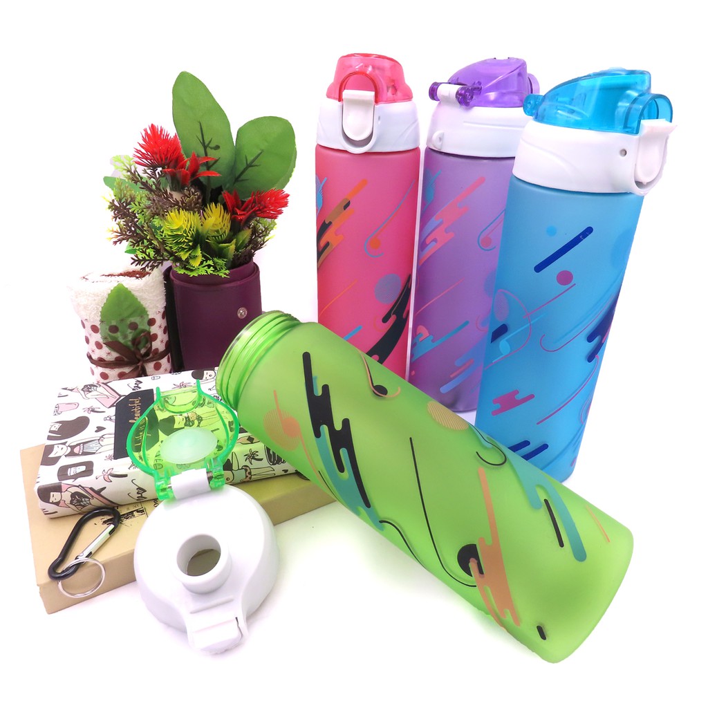 TUMBLER 750ML Colored Plastic Bottle / Tumbler with handle Sports