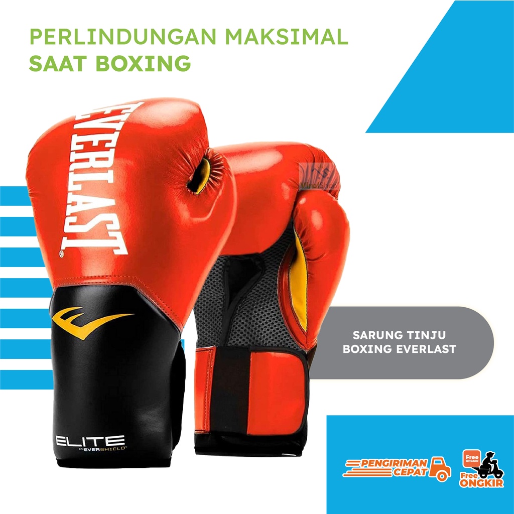 Boxing Gloves Everlast ELITE Pro Style Training Boxing Gloves Shopee