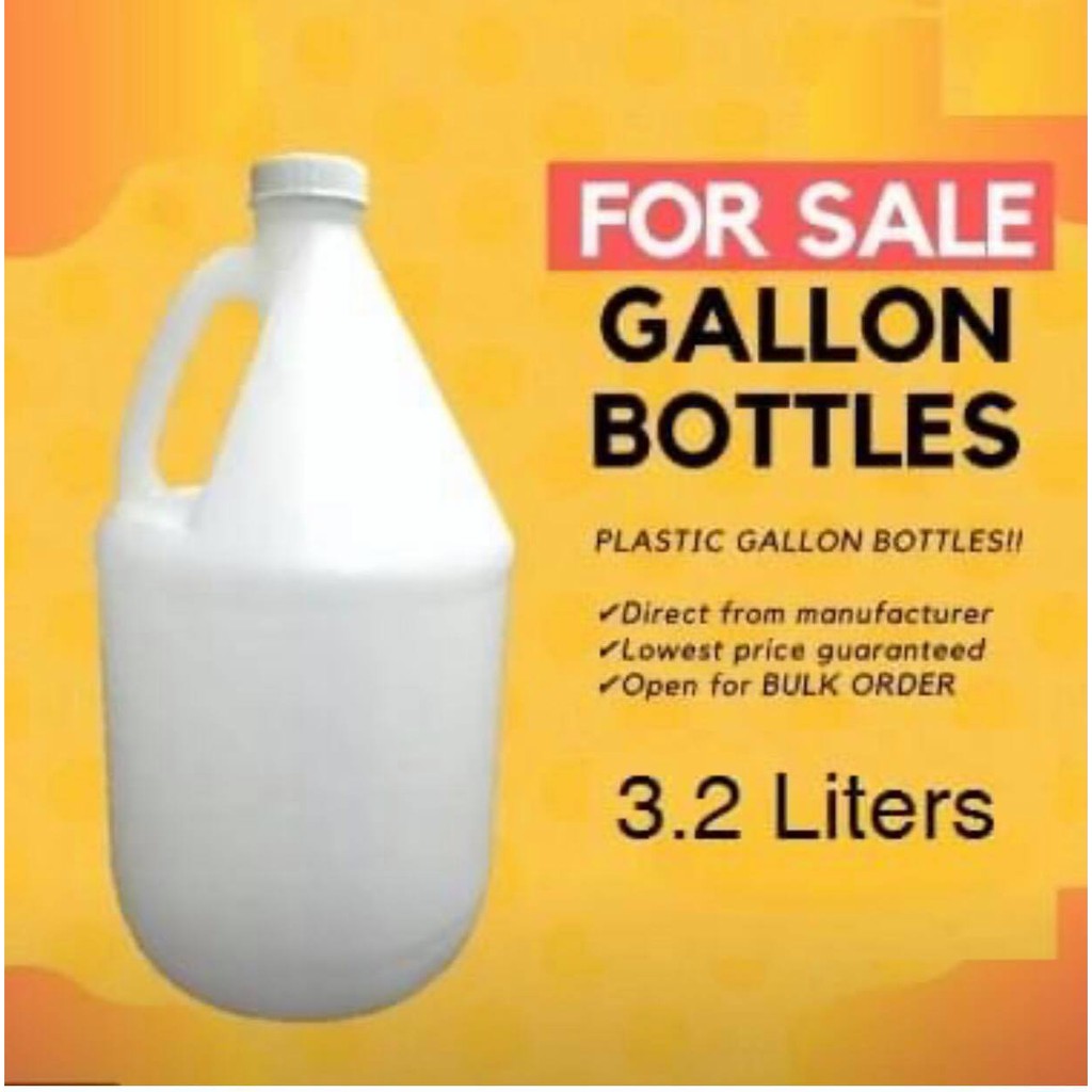 White Empty Gallon 3.2Liters quality plastic bottle Shopee Philippines