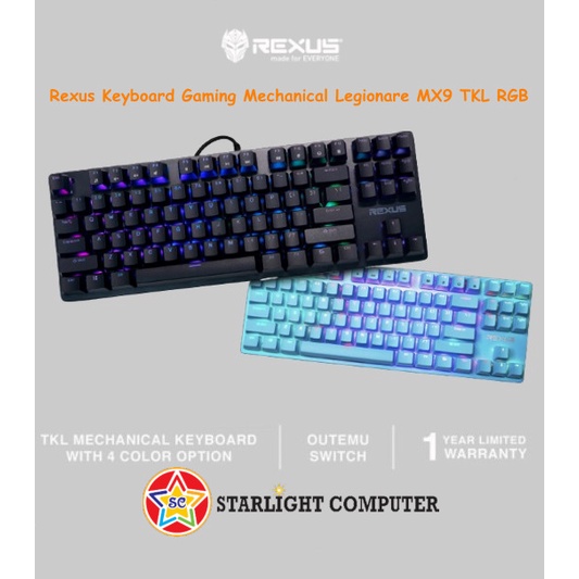 Rexus Mechanical Legionare MX9 TKL RGB Gaming Keyboard | Shopee Philippines