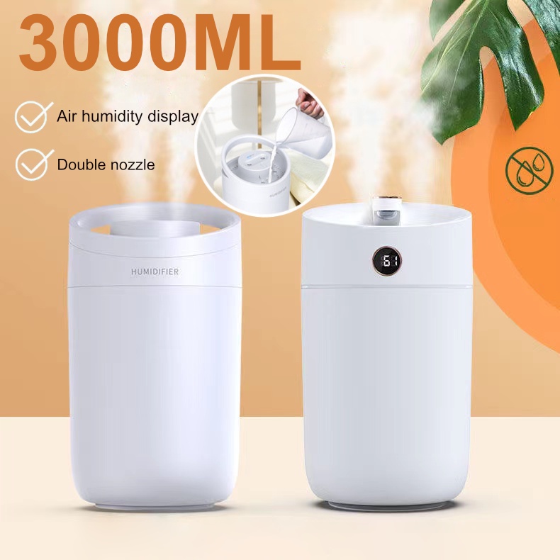 3L LED air humidifier with essential oil aromatherapy diffuser usb mute ...