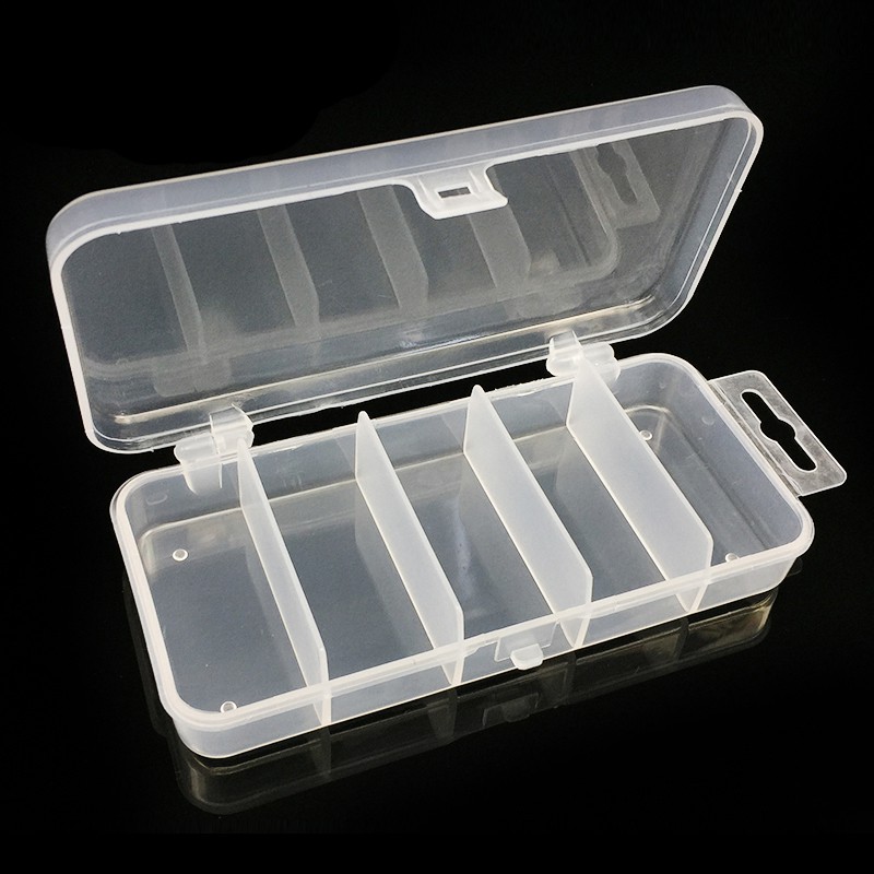 Multifunctional 5 Compartments Fish Tackle Box Fishing Lure Bait Hook ...