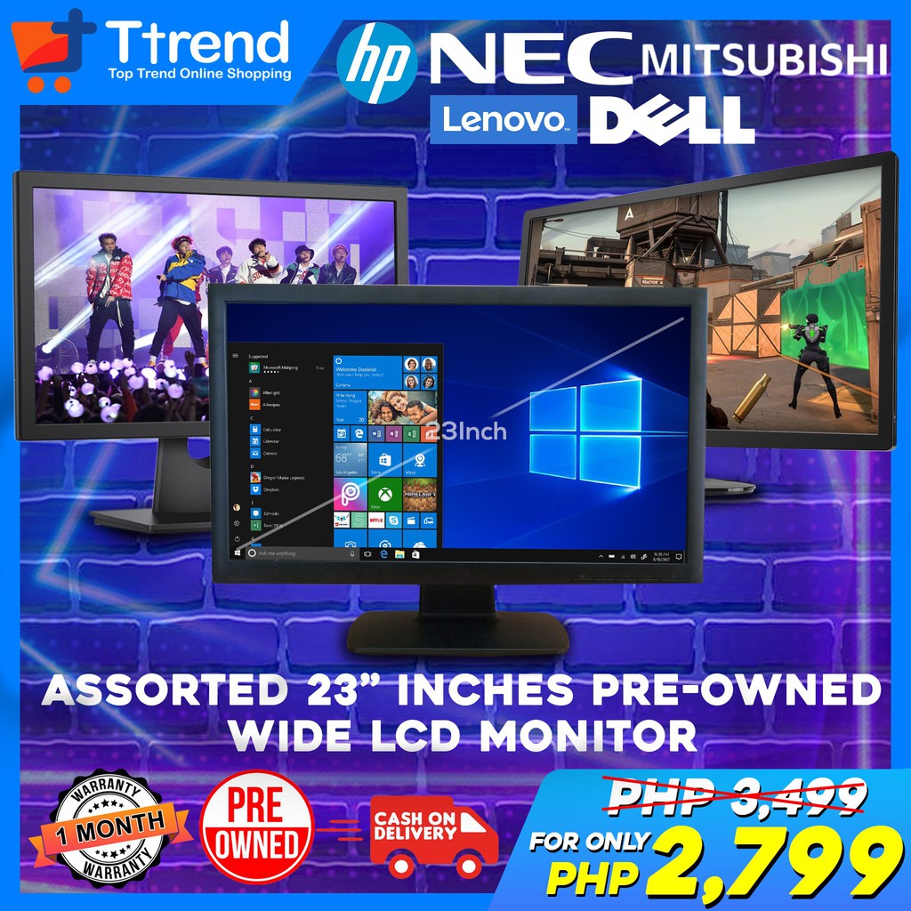 ASSORTED HP 23 INCHES LED Monitor WITH STAND | SECONDHAND MONITOR ...