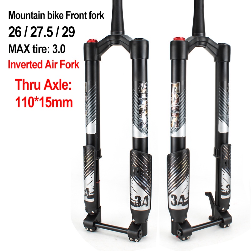 Maxxlite mountain bike front fork air shock absorber inverted fork 26