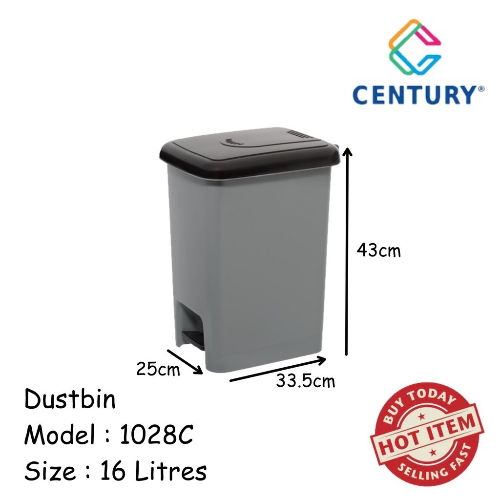 Century Step Dustbin / Office Dustbin / Dustbin With Inner Bin 1028C