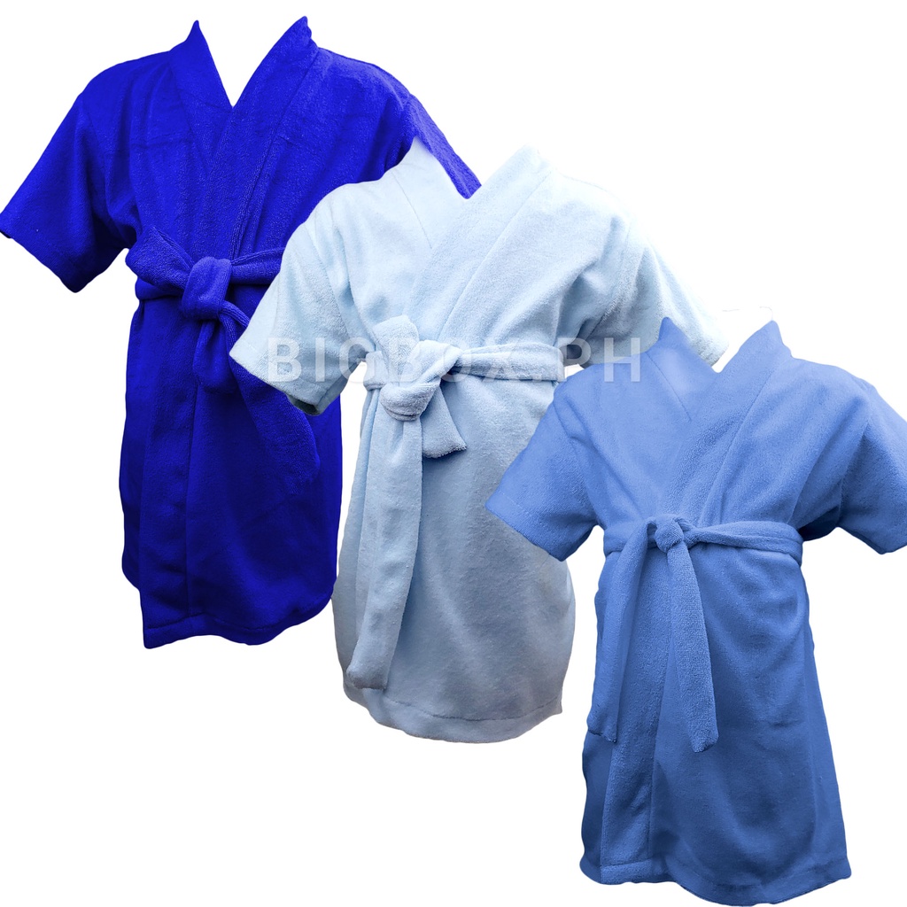 BigboxPH Kids Basic Bathrobe for Boys and Girls 0-10 Years Old | Shopee ...